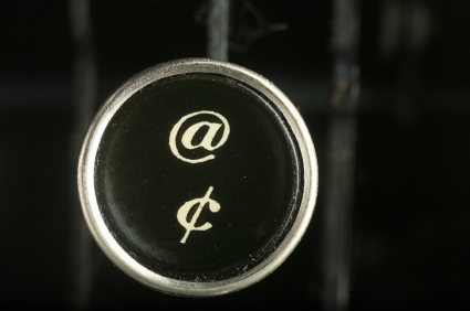 Vintage typewriter (Photo/John Froschauer), email symbol