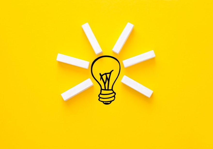 Multimedia light bulb image - a head full of ideas